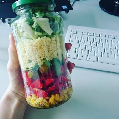 Salat im Glas Salad in a jar