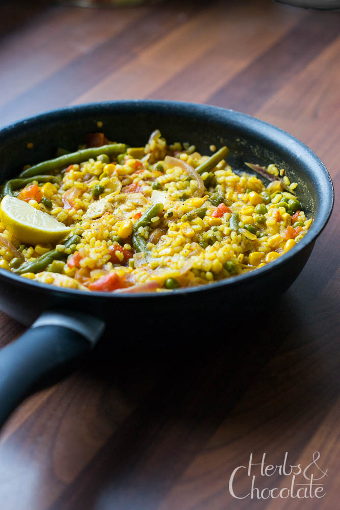 Gemüse-Paella vegan