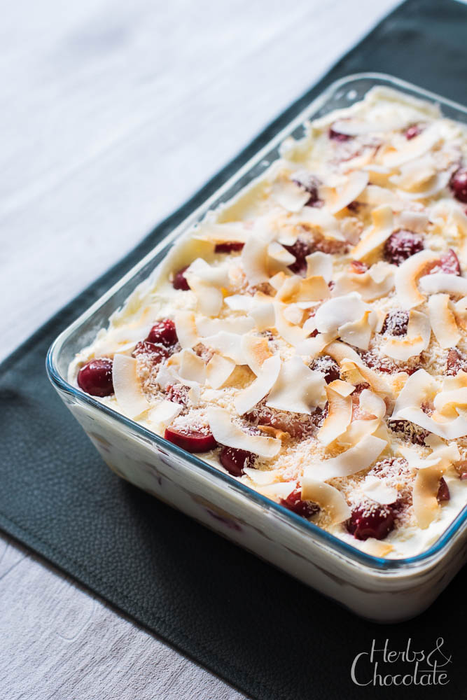Frucht-Tiramisu mit Kokos